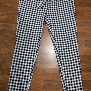 SHEIN Black and White Checkered Pants
